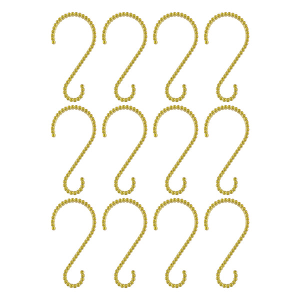 Loft97 HK11XX Shower Rings, Shower Curtain Rings for Bathroom,  Rustproof Zinc Shower Curtain Hooks Rings, S Shaped Hooks for Shower Curtains,  Set of 12