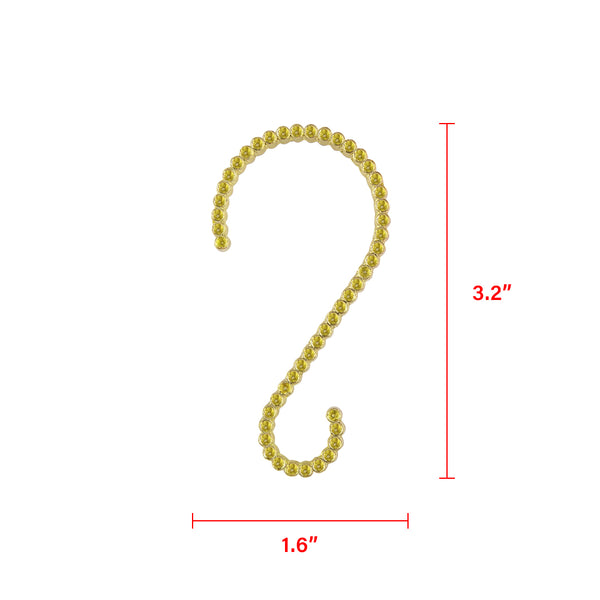 Loft97 HK11XX Shower Rings, Shower Curtain Rings for Bathroom,  Rustproof Zinc Shower Curtain Hooks Rings, S Shaped Hooks for Shower Curtains,  Set of 12