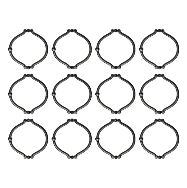 Loft97 HK12XX Shower Rings, Shower Curtain Rings for Bathroom, Rustproof Zinc Shower Curtain Hooks Rings, Set of 12
