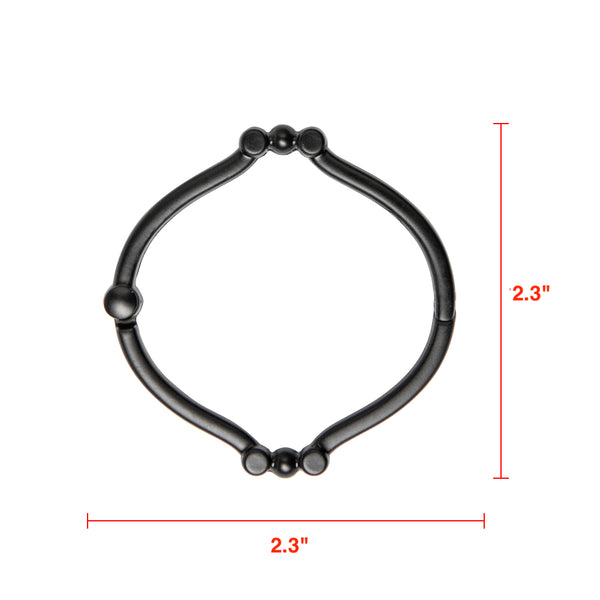Loft97 HK12XX Shower Rings, Shower Curtain Rings for Bathroom, Rustproof Zinc Shower Curtain Hooks Rings, Set of 12