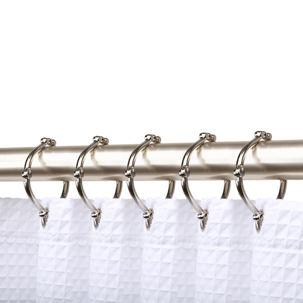 Loft97 HK12XX Shower Rings, Shower Curtain Rings for Bathroom, Rustproof Zinc Shower Curtain Hooks Rings, Set of 12