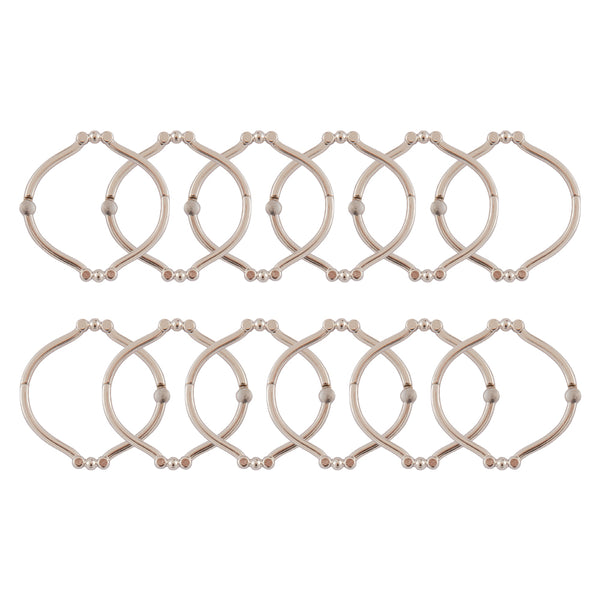 Loft97 HK12XX Shower Rings, Shower Curtain Rings for Bathroom, Rustproof Zinc Shower Curtain Hooks Rings, Set of 12