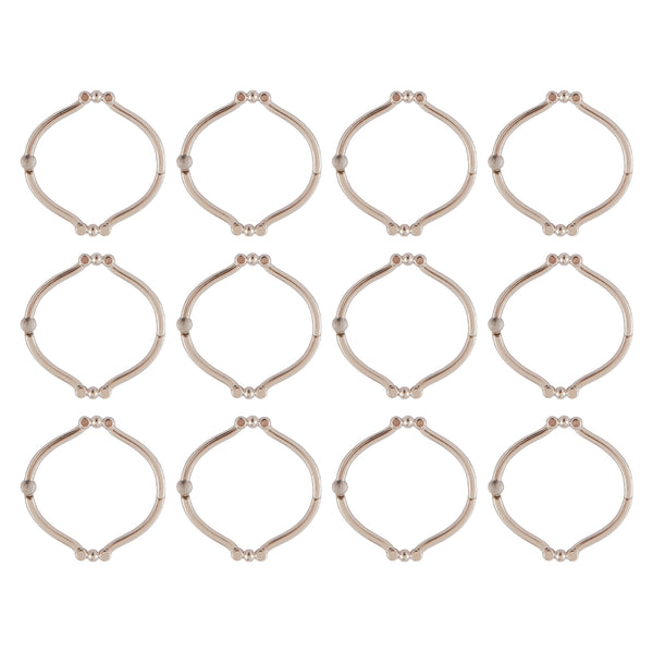 Loft97 HK12XX Shower Rings, Shower Curtain Rings for Bathroom, Rustproof Zinc Shower Curtain Hooks Rings, Set of 12