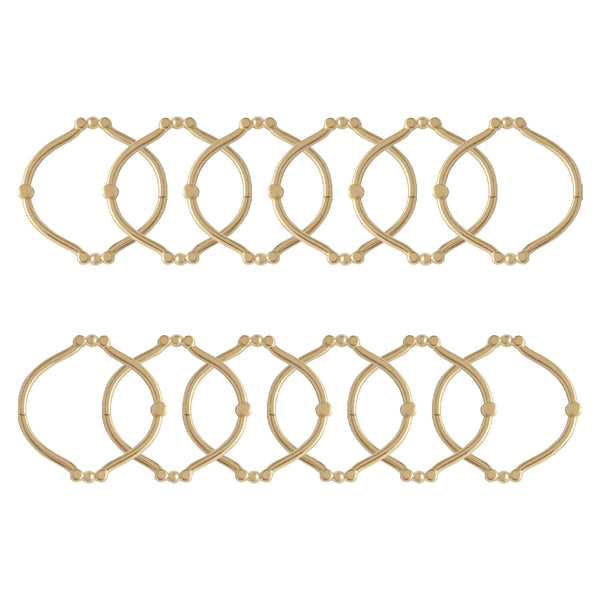 Loft97 HK12XX Shower Rings, Shower Curtain Rings for Bathroom, Rustproof Zinc Shower Curtain Hooks Rings, Set of 12