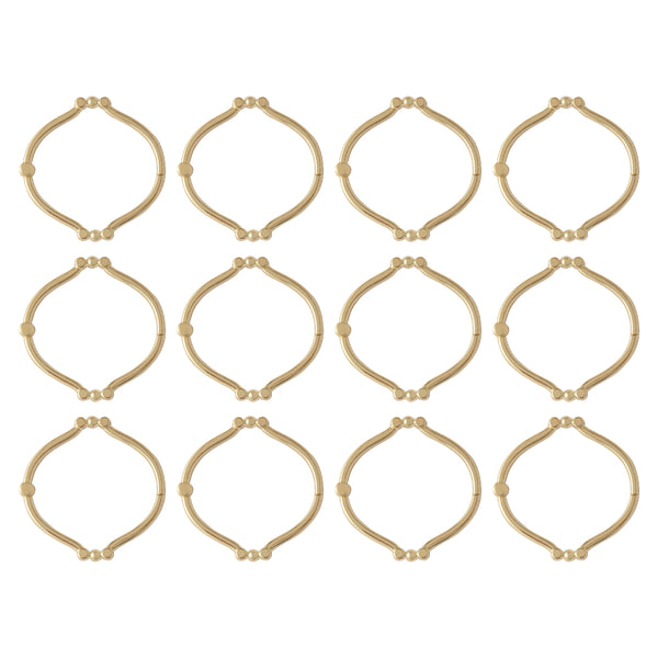 Loft97 HK12XX Shower Rings, Shower Curtain Rings for Bathroom, Rustproof Zinc Shower Curtain Hooks Rings, Set of 12