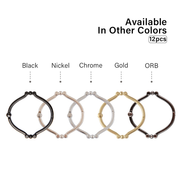 Loft97 HK12XX Shower Rings, Shower Curtain Rings for Bathroom, Rustproof Zinc Shower Curtain Hooks Rings, Set of 12