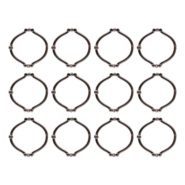 Loft97 HK12XX Shower Rings, Shower Curtain Rings for Bathroom, Rustproof Zinc Shower Curtain Hooks Rings, Set of 12