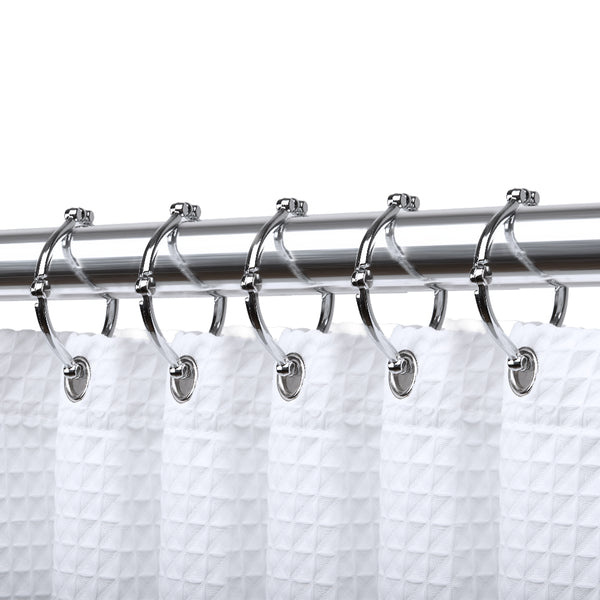 Loft97 HK12XX Shower Rings, Shower Curtain Rings for Bathroom, Rustproof Zinc Shower Curtain Hooks Rings, Set of 12