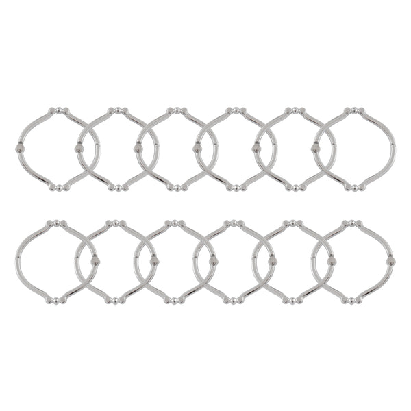 Loft97 HK12XX Shower Rings, Shower Curtain Rings for Bathroom, Rustproof Zinc Shower Curtain Hooks Rings, Set of 12