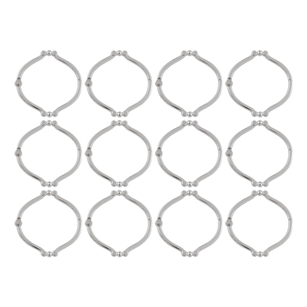Loft97 HK12XX Shower Rings, Shower Curtain Rings for Bathroom, Rustproof Zinc Shower Curtain Hooks Rings, Set of 12
