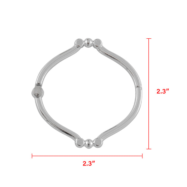 Loft97 HK12XX Shower Rings, Shower Curtain Rings for Bathroom, Rustproof Zinc Shower Curtain Hooks Rings, Set of 12