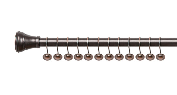 Loft97 HK13XX Shower Rings Hooks, Shower Curtain Rings Hooks for Bathroom, Rustproof Zinc Shower Curtain Hooks Rings, Set of 12