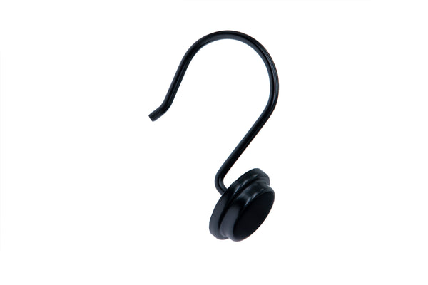 Loft97 HK14XX Shower Hooks - Shower Curtain Rings for Bathroom - Rust Proof Shower Curtain Hooks for Shower Curtain or Liner - Set of 12