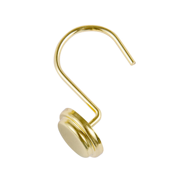 Loft97 HK14XX Shower Hooks - Shower Curtain Rings for Bathroom - Rust Proof Shower Curtain Hooks for Shower Curtain or Liner - Set of 12