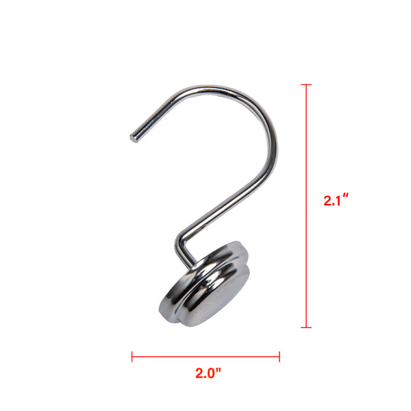 Loft97 HK14XX Shower Hooks - Shower Curtain Rings for Bathroom - Rust Proof Shower Curtain Hooks for Shower Curtain or Liner - Set of 12