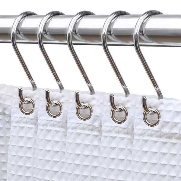 Loft97 HK15XX Shower Rings, Shower Curtain Rings for Bathroom, Rustproof Zinc Shower Curtain Hooks Rings, Set of 12