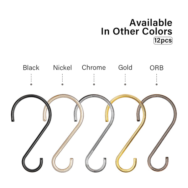 Loft97 HK15XX Shower Rings, Shower Curtain Rings for Bathroom, Rustproof Zinc Shower Curtain Hooks Rings, Set of 12