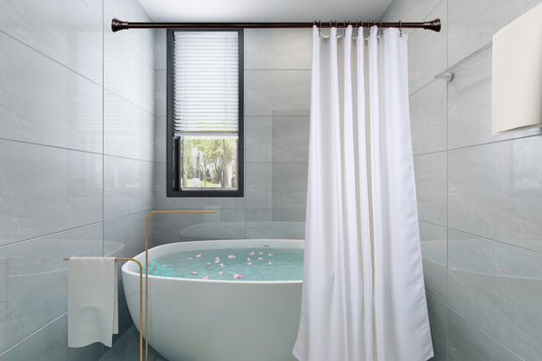 Loft97 HK16XX Shower Hooks - Double Shower Curtain Rings for Bathroom - Rust Proof Shower Curtain Hooks for Shower Curtain or Liner  - Set of 12