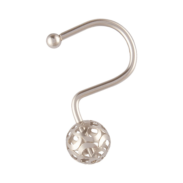 Loft97 HK17XX Shower Hooks - Shower Curtain Rings for Bathroom - Rust Resistant Shower Curtain Hooks for Shower Curtain or Liner - Set of 12