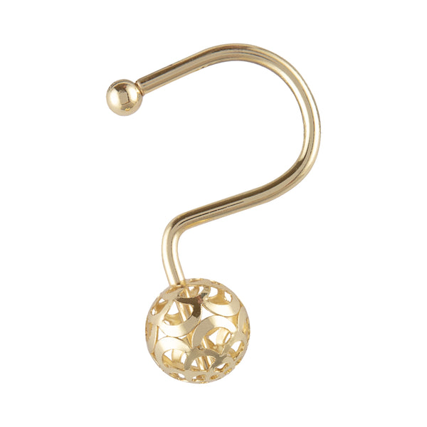 Loft97 HK17XX Shower Hooks - Shower Curtain Rings for Bathroom - Rust Resistant Shower Curtain Hooks for Shower Curtain or Liner - Set of 12