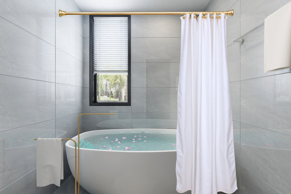 Loft97 HK17XX Shower Hooks - Shower Curtain Rings for Bathroom - Rust Resistant Shower Curtain Hooks for Shower Curtain or Liner - Set of 12
