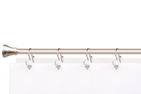 Loft97 HK18XX Shower Hooks - Double Shower Curtain Rings for Bathroom - Rust Proof Shower Curtain Hooks for Shower Curtain or Liner - Shower Curtain Rings with Crystal Design - Set of 12