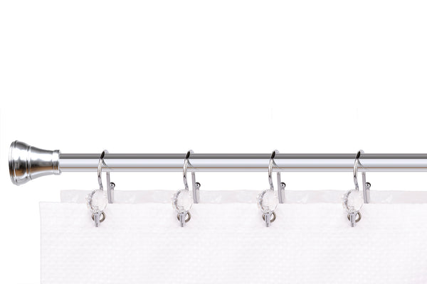 Loft97 HK18XX Shower Hooks - Double Shower Curtain Rings for Bathroom - Rust Proof Shower Curtain Hooks for Shower Curtain or Liner - Shower Curtain Rings with Crystal Design - Set of 12