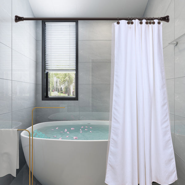Loft97 HK19XX Shower Hooks - Double Shower Curtain Rings for Bathroom - Rust Resistant Shower Curtain Hooks for Shower Curtain or Liner - Shower Curtain Rings with Crystal Design - Set of 12