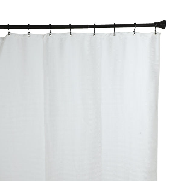 Loft97 HK1XX Shower Hooks - Double Shower Curtain Rings for Bathroom - Rust Resistant Shower Curtain Hooks for Shower Curtain or Liner - Flat Double Shower Curtain Hooks - Set of 12
