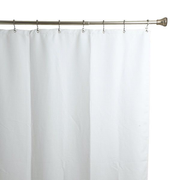 Loft97 HK1XX Shower Hooks - Double Shower Curtain Rings for Bathroom - Rust Resistant Shower Curtain Hooks for Shower Curtain or Liner - Flat Double Shower Curtain Hooks - Set of 12