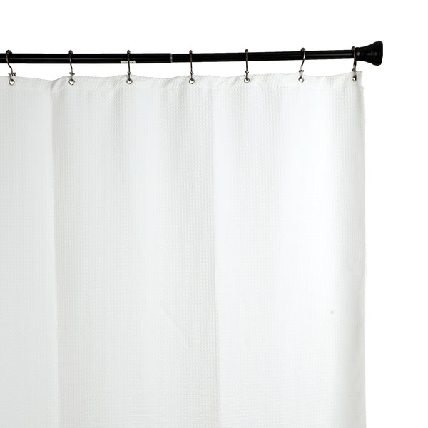 Loft97 HK1XX Shower Hooks - Double Shower Curtain Rings for Bathroom - Rust Resistant Shower Curtain Hooks for Shower Curtain or Liner - Flat Double Shower Curtain Hooks - Set of 12