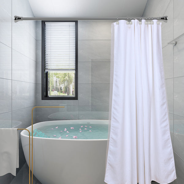 Loft97 HK20XX Shower Hooks - Double Shower Curtain Rings for Bathroom - Rust Resistant Shower Curtain Hooks for Shower Curtain or Liner - Shower Curtain Rings with Crystal Design - Set of 12