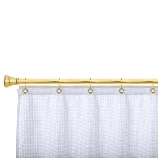 Loft97 HK21XX Shower Hooks - Double Shower Curtain Rings for Bathroom - Rust Resistant Shower Curtain Hooks for Shower Curtain or Liner - Shower Curtain Rings with Crystal Design - Set of 12