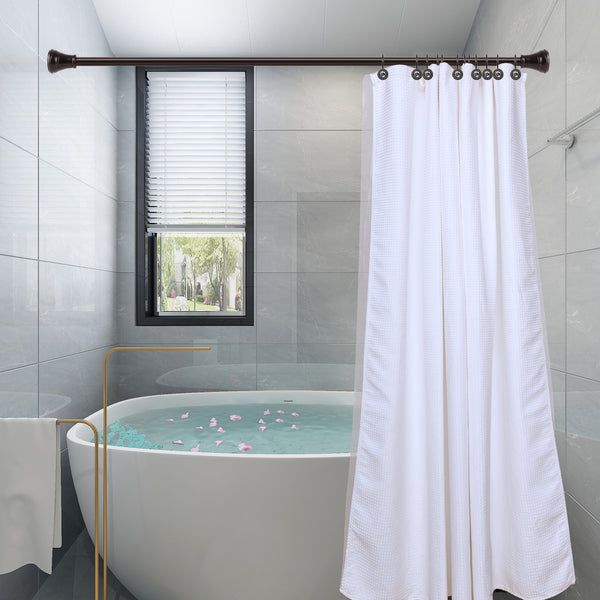 Loft97 HK21XX Shower Hooks - Double Shower Curtain Rings for Bathroom - Rust Resistant Shower Curtain Hooks for Shower Curtain or Liner - Shower Curtain Rings with Crystal Design - Set of 12
