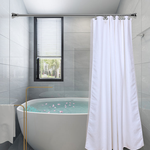 Loft97 HK21XX Shower Hooks - Double Shower Curtain Rings for Bathroom - Rust Resistant Shower Curtain Hooks for Shower Curtain or Liner - Shower Curtain Rings with Crystal Design - Set of 12
