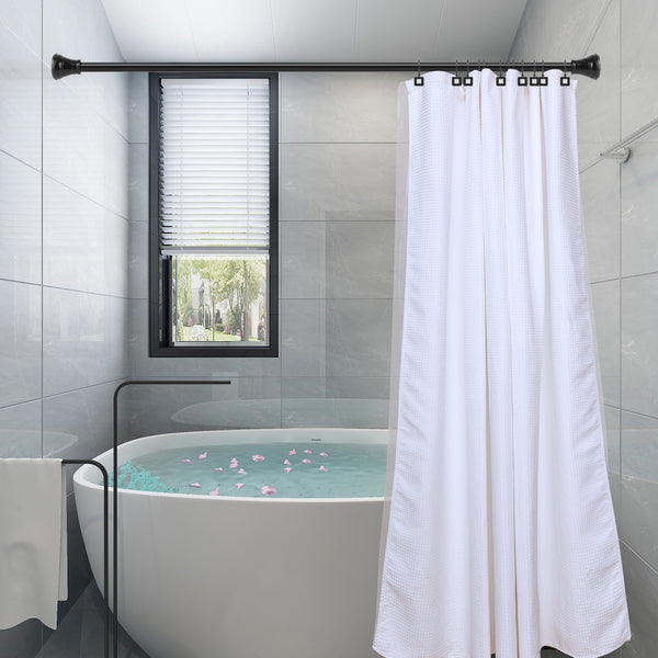 Loft97 HK22XX Shower Hooks - Double Shower Curtain Rings for Bathroom - Rust Resistant Shower Curtain Hooks for Shower Curtain or Liner - Shower Curtain Rings with Crystal Design - Set of 12