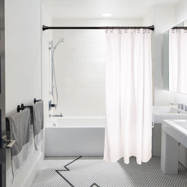 Loft97 HK23XX Shower Hooks - Shower Curtain Rings for Bathroom - Rust Resistant Shower Curtain Hooks for Shower Curtain or Liner - Shower Curtain Rings with Crystal Design - Set of 12