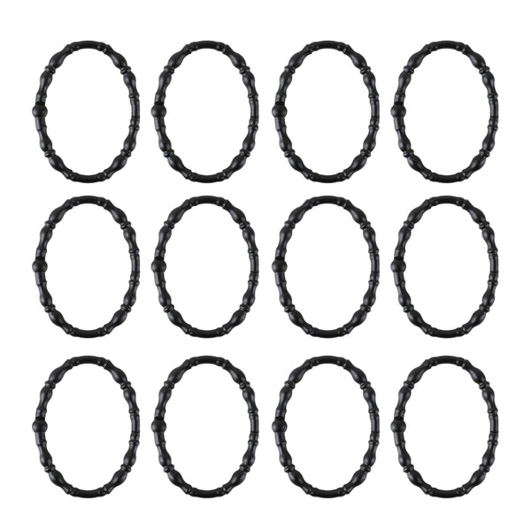 Loft97 HK24XX Shower Hooks - Shower Curtain Rings for Bathroom - Rust Proof Shower Curtain Hooks for Shower Curtain or Liner - Set of 12