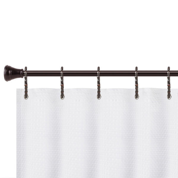 Loft97 HK24XX Shower Hooks - Shower Curtain Rings for Bathroom - Rust Proof Shower Curtain Hooks for Shower Curtain or Liner - Set of 12
