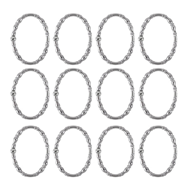Loft97 HK24XX Shower Hooks - Shower Curtain Rings for Bathroom - Rust Proof Shower Curtain Hooks for Shower Curtain or Liner - Set of 12