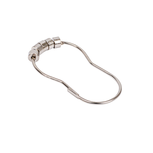 Loft97 HK2XX Shower Hooks - Shower Curtain Rings for Bathroom - Rust Resistant Roller Shower Curtain Hooks for Shower Curtain or Liner - Set of 12
