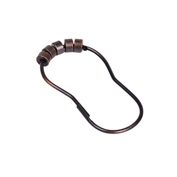 Loft97 HK2XX Shower Hooks - Shower Curtain Rings for Bathroom - Rust Resistant Roller Shower Curtain Hooks for Shower Curtain or Liner - Set of 12