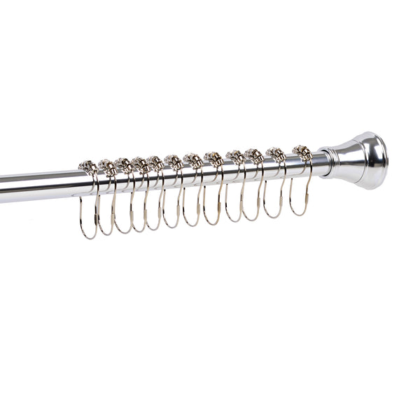 Loft97 HK2XX Shower Hooks - Shower Curtain Rings for Bathroom - Rust Resistant Roller Shower Curtain Hooks for Shower Curtain or Liner - Set of 12