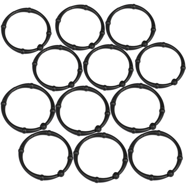Loft97 HK4XX Shower Hooks - Shower Curtain Rings for Bathroom - Rust Proof Shower Curtain Hooks for Shower Curtain or Liner - Set of 12