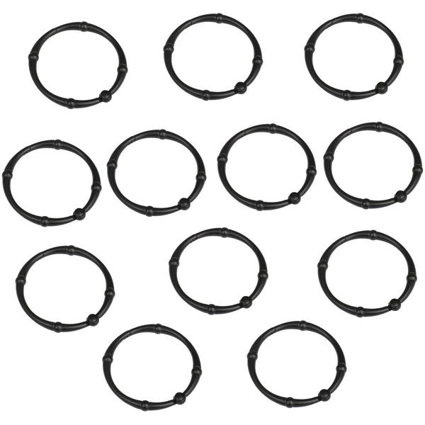 Loft97 HK4XX Shower Hooks - Shower Curtain Rings for Bathroom - Rust Proof Shower Curtain Hooks for Shower Curtain or Liner - Set of 12