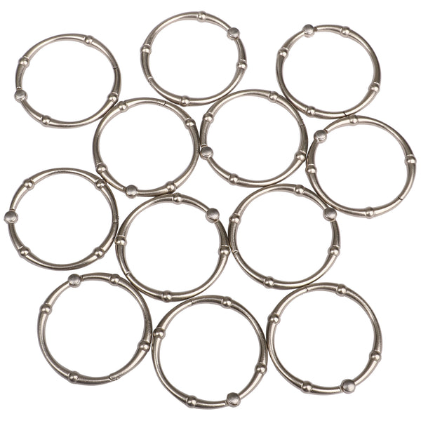 Loft97 HK4XX Shower Hooks - Shower Curtain Rings for Bathroom - Rust Proof Shower Curtain Hooks for Shower Curtain or Liner - Set of 12