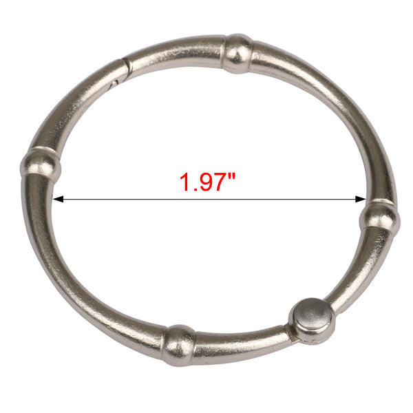 Loft97 HK4XX Shower Hooks - Shower Curtain Rings for Bathroom - Rust Proof Shower Curtain Hooks for Shower Curtain or Liner - Set of 12