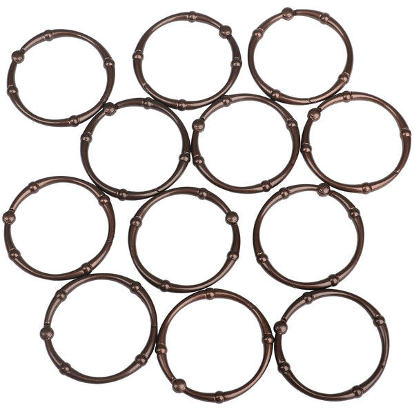 Loft97 HK4XX Shower Hooks - Shower Curtain Rings for Bathroom - Rust Proof Shower Curtain Hooks for Shower Curtain or Liner - Set of 12