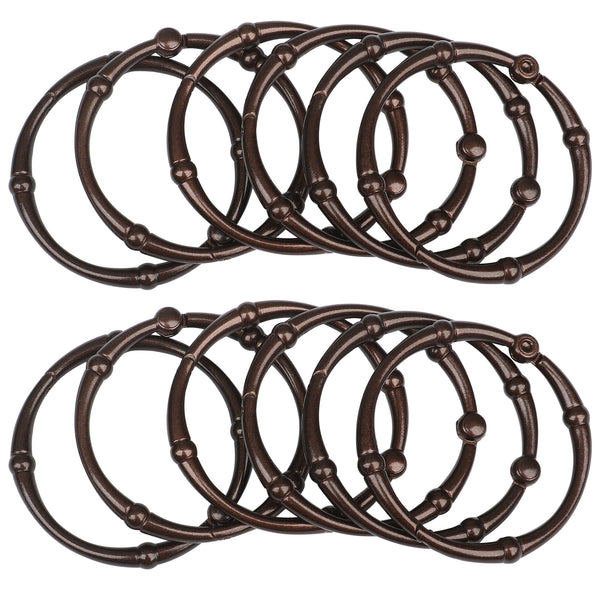 Loft97 HK4XX Shower Hooks - Shower Curtain Rings for Bathroom - Rust Proof Shower Curtain Hooks for Shower Curtain or Liner - Set of 12