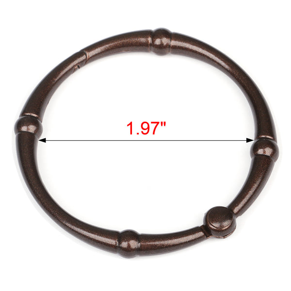 Loft97 HK4XX Shower Hooks - Shower Curtain Rings for Bathroom - Rust Proof Shower Curtain Hooks for Shower Curtain or Liner - Set of 12